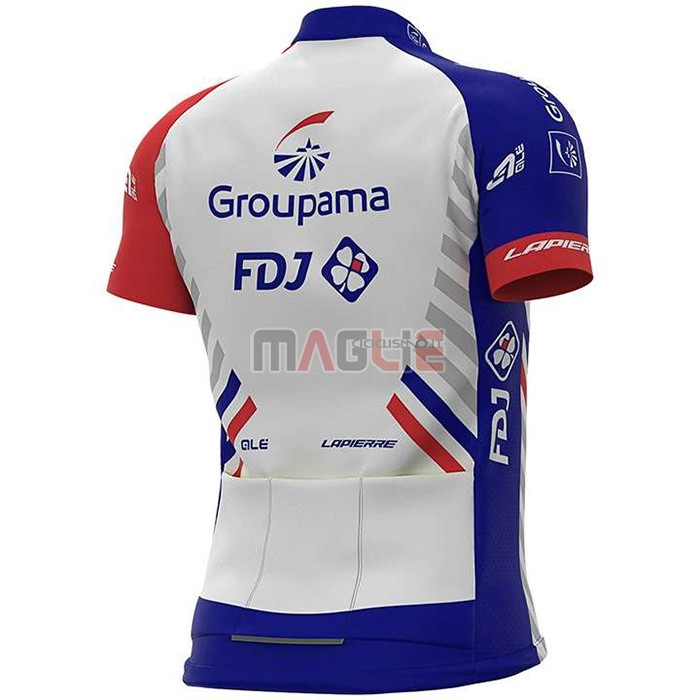 Maglia Groupama-FDJ Manica Corta 2020 Rosso Blu - Clicca l'immagine per chiudere